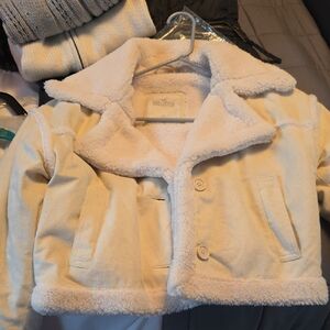 Hollister Kids Off-White Fleece Jacket